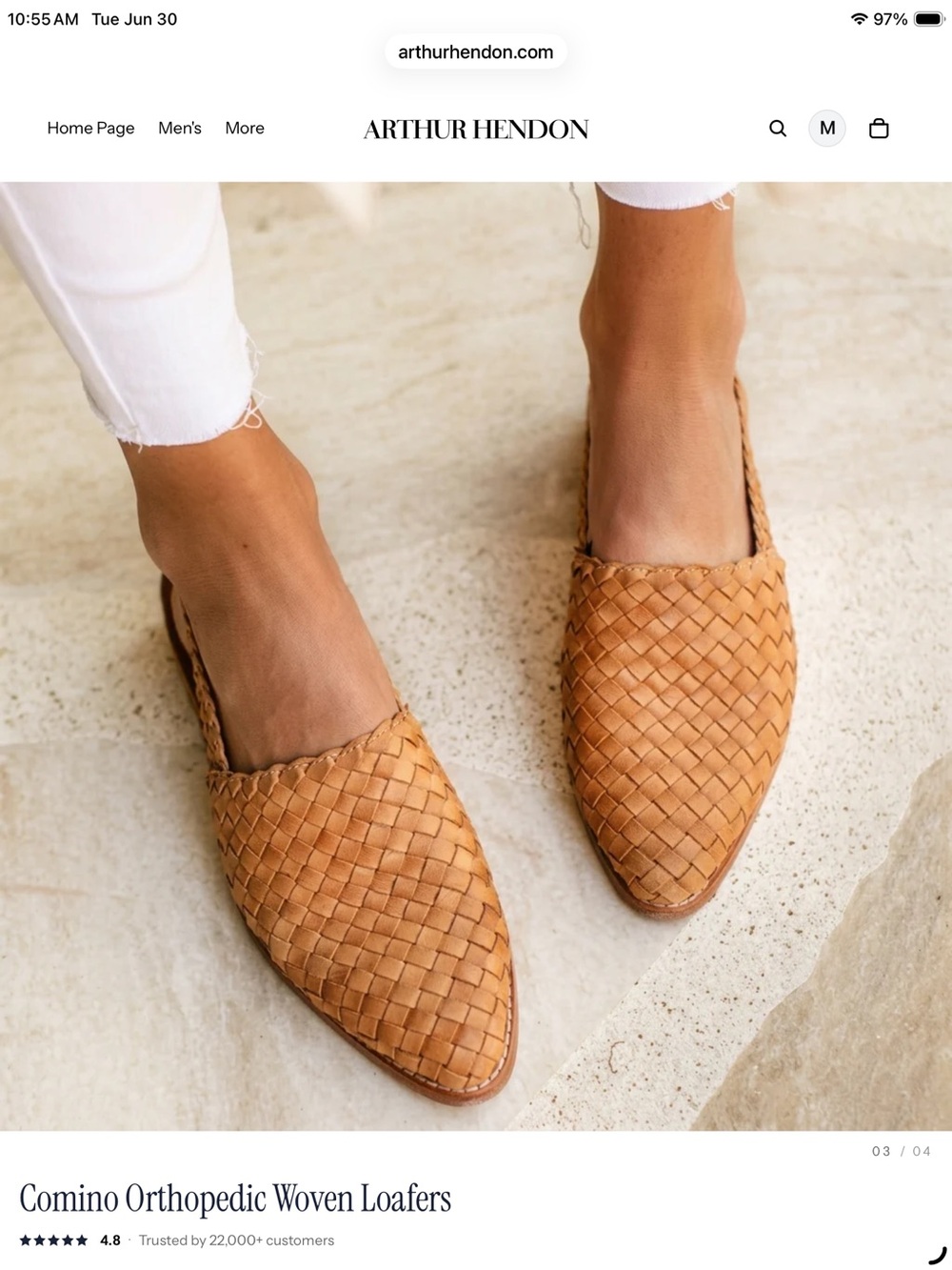Comino Woven Slip-On Loafers in Tan